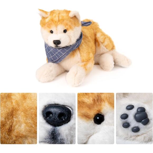 Puppy Stuffed Animal Soft Plush Toy Cute Dog Plush Shiba Inu Gift for Kids - Picture 5 of 9